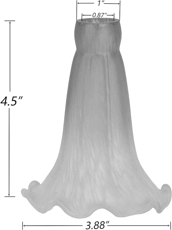 Bieye LS91S Lily Flower Blown Glass Lampshade - Image 4