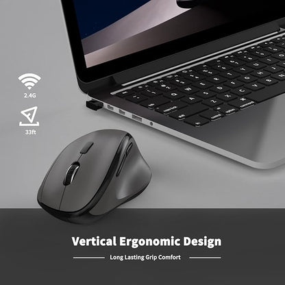 Ergonomic Wireless Mouse with USB Receiver - Image 6