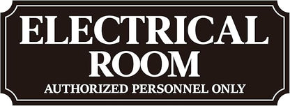 Electrical Room Door Sign for Business，Self-Adhesive Durable Modern Electrical by LUHIMO