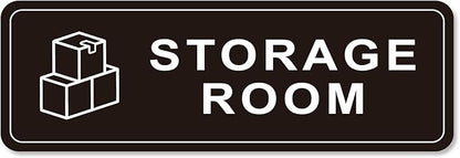 Storage Room Door Sign for Business and Home, Self-Adhesive Durable Modern by LUHIMO
