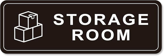 Storage Room Door Sign for Business and Home, Self-Adhesive Durable Modern by LUHIMO
