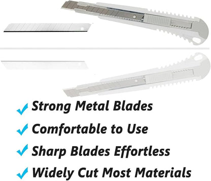 WEKOIL 9mm Snap Off Utility Knife 3 Pack High Hardness Retractable Box Cutters - Image 4