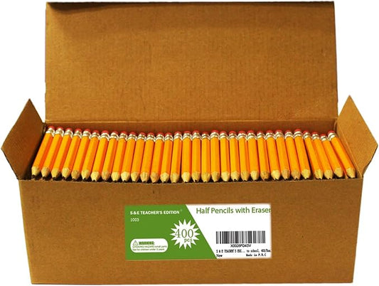 S & E TEACHER'S EDITION 400PCS 4'' Golf Pencils Pre-sharpened, Break-Resistant by SETEACHERSEDITION