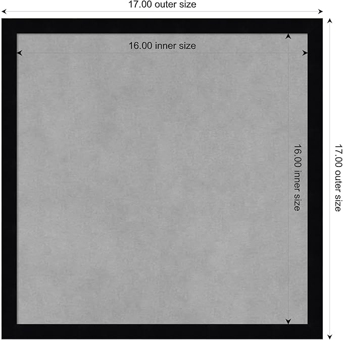 Amanti Art Black Framed Magnetic Board 17x17 Small Vision Board - Image 4