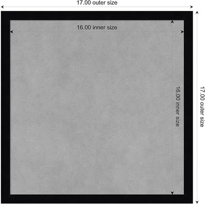 Amanti Art Black Framed Magnetic Board 17x17 Small Vision Board - Image 3