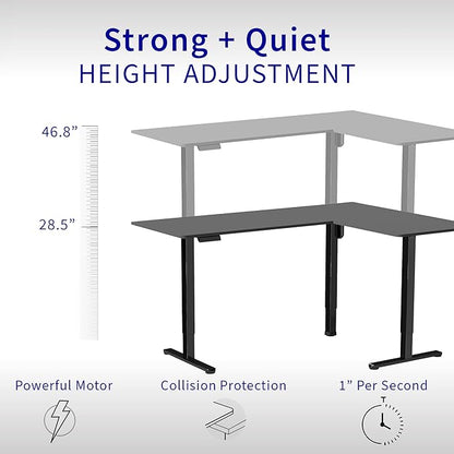 VIVO Electric Corner 63 x 55 inch L-Shaped Standing Desk, Memory Height - Image 3