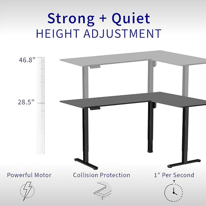 VIVO Electric Corner 75 x 63 inch L-Shaped Standing Desk, Memory Height - Image 3