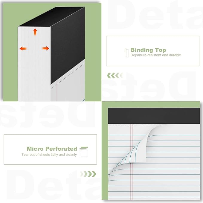 Legal Pads 8.5 x 11.75 Inch Notepad, 12 Pack White Legal Pads 8.5 x 11.75 - Image 5