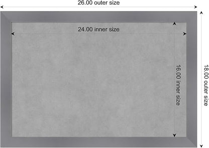 Amanti Art Grey Framed Magnetic Board 18x26 Medium Vision Board - Image 3