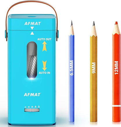 AFMAT Electric Pencil Sharpener, Fully Automatic Pencil Sharpener, Auto in & Out by AFMAT