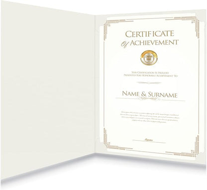 HAUTOCO 30 Packs Certificate Holders, Cream Color Diploma Folders Certificate - Image 7