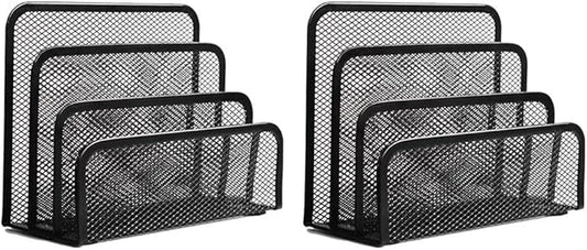 wishacc Folder Holder Desk, 2 Pack Mail Organizer Letter Holder by wishaccDirect