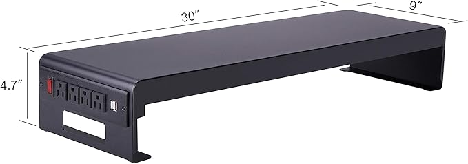Rocelco 46" Height Adjustable Corner Standing Desk Converter - Image 5