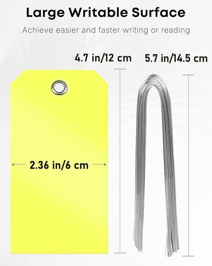 Uniclife 120 Pcs Yellow Plastic Tags - Image 6