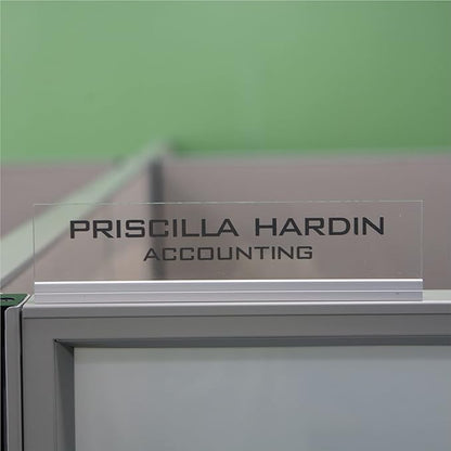 Printex Design - Personalized Office CUBICLE Name Plate & Sign. Modern Aluminum - Image 3