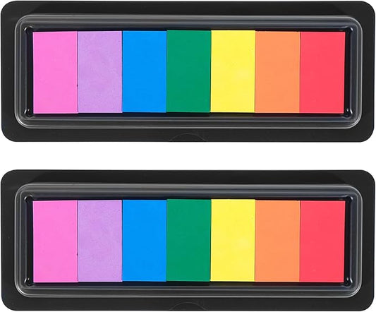 CraftyManor 7 Rainbow Colors Washable Stamp Pad by CraftyManor