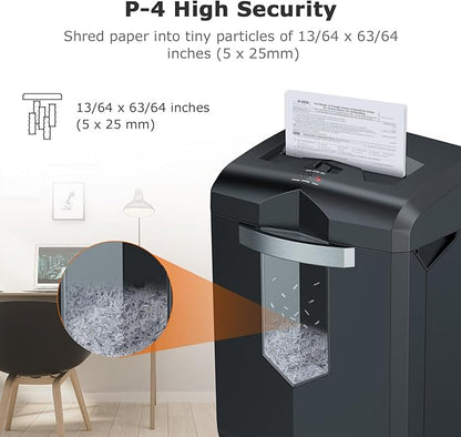 Bonsaii Paper Shredder, 18-Sheet 60-Minutes Shredder - Image 4