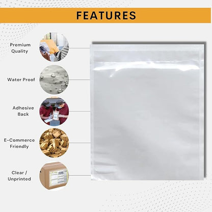 100 Pack 7"x10" Shipping Label Sleeves – Clear Self-Adhesive Packing Slip - Image 5