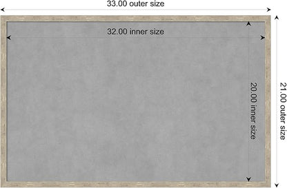 Amanti Art Silver Framed Magnetic Board 21x33 Large Vision Board - Image 3