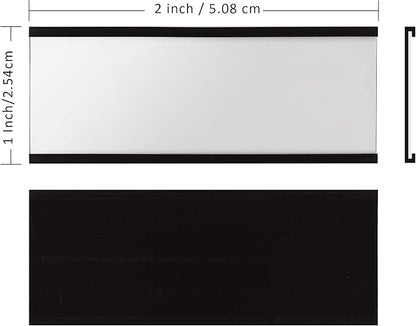LLPT Magnetic Label Holder 2” x 1” 50 Packs C Channel 300g White Paper Cards - Image 3