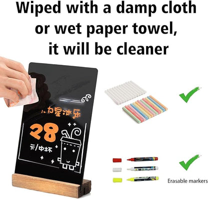 YEEON 3 Pack 8.7x12 in Desktop Small Chalkboard Sign - Image 4