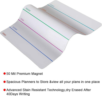 Outus 2 Pieces Magnetic Weekly Dry Erase Boards Erasable Weekly Calendars - Image 6