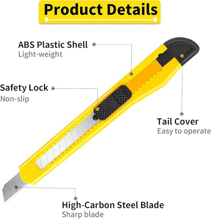 DIYSLEF Knife 16-Pack Box Cutter Retractable, Box Knife Perfect - Image 3