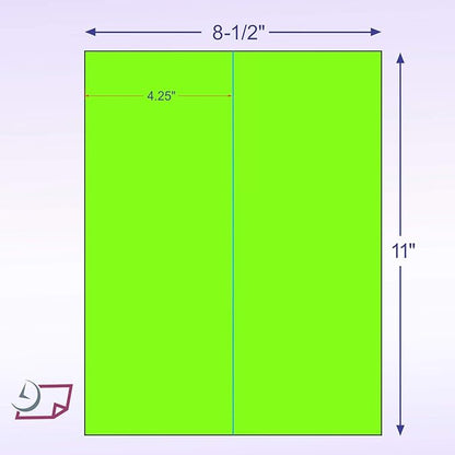 8-1/2 x 11" Neon Color High Light Fluorescent Labels - Image 2