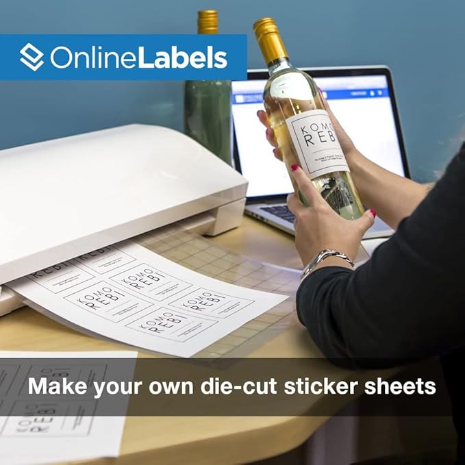 Sticker Paper, 10 Sheets, 8.5" x 11" Full Sheet Label, Works - Image 3