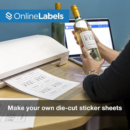 Sticker Paper, 250 Sheets, 8.5" x 11" Full Sheet Label, Works - Image 3