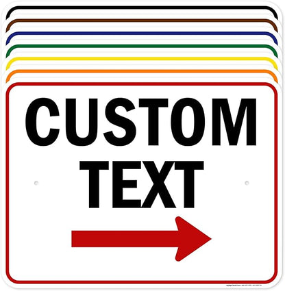 Custom Arrow Directional Sign, Right Arrow, 18x24 Inches, Rust Free .063 by MySignCenter