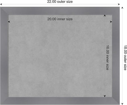 Amanti Art Grey Framed Magnetic Board 18x22 Small Vision Board - Image 4