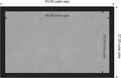 Amanti Art Black Framed Magnetic Board 27x43 Large Vision Board - Image 4