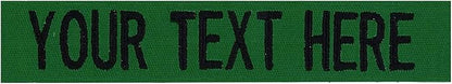 Custom Uniform Name Tapes Solid Colors. Kelly Green Fabric, 4 Inch Hook Fastener by NORTHERNSAFARI