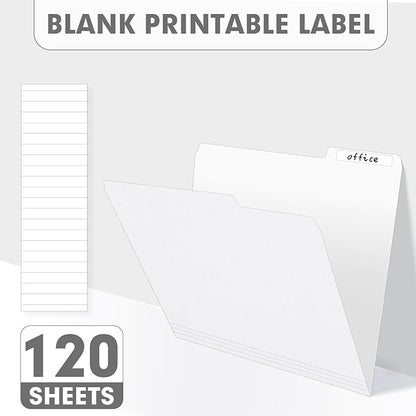 File Folder, PANDRI 120 Pack File Folder, 1/3 Cut Tab, Letter Size, Filing - Image 3