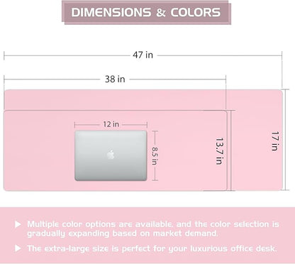 Aothia Leather Desk Pad Protector, Office Desk Mat, Large Mouse Pad, Laptop - Image 3