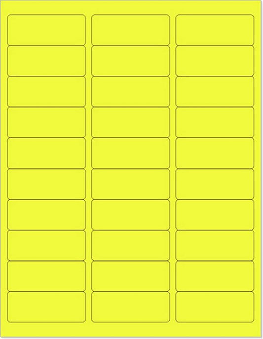 NextDayLabels - 8-1/2 x 11" Neon Color High Light Fluorescent Labels by NextDayLabels