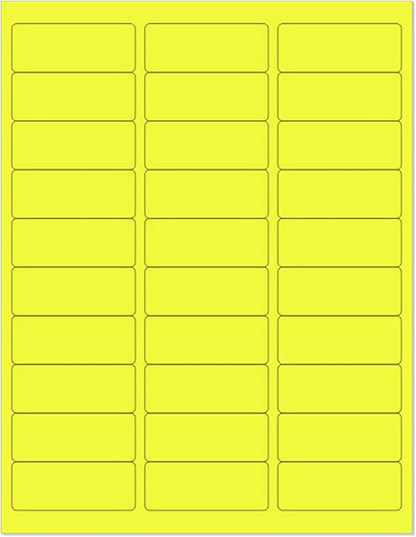 NextDayLabels 8-1/2 x 11" Neon Color High Light Fluorescent Labels by NextDayLabels