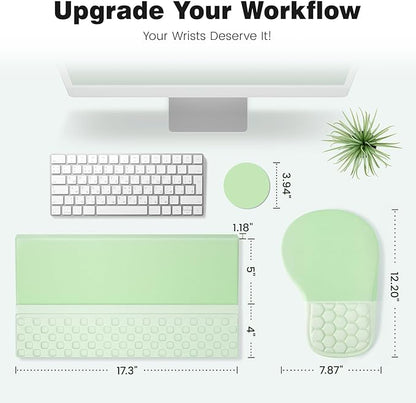 Ospelelf Ergonomic Mouse Pad and Keyboard Stand Wrist Rest Set, Memory Foam - Image 6