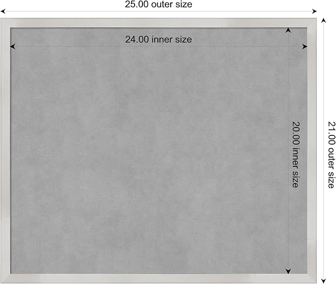 Amanti Art Silver Framed Magnetic Board 21x25 Medium Vision Board - Image 4