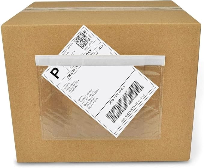 Shipping Labels Sleeves, Packing Slip Envelope Pouches 7.5" x 5.5" Packing List - Image 3