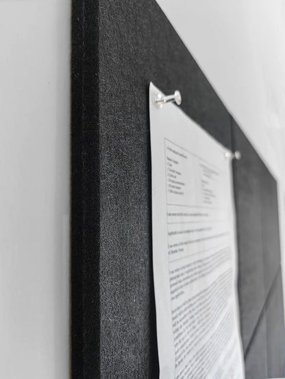 DECORITA Black Cork Board Alternative 47"x35" | Felt Wall Tiles | Aesthetic - Image 5