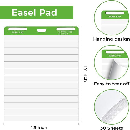 DINGIXOC Mini Easel Pads 13 x 17 Inch, 4 Pack Non-Stick Flip Chart Paper - Image 2