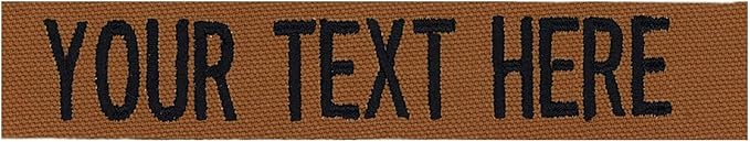 Custom Uniform Name Tapes Solid Colors. Rusty Brown Fabric, 3.5 Inch Hook by NORTHERNSAFARI