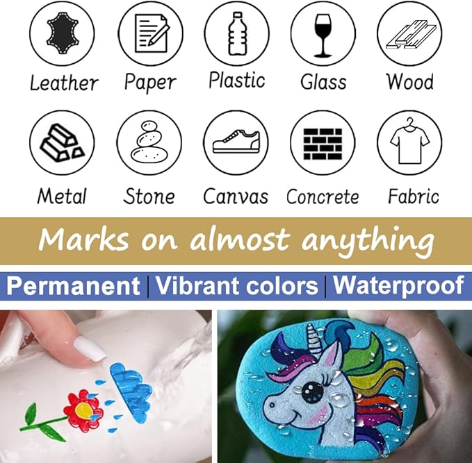 Overseas Metallic Silver Paint Marker Pens - Image 6
