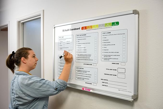 5S Audit Scoreboard Whiteboard 36" x 24" - Image 3
