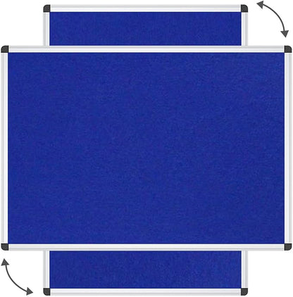 VIZ-PRO Notice Board Felt Blue, 36 X 24 Inches - Image 3