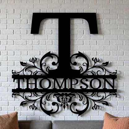 Custom Metal Signs | Personalized Monogram Name Sign | Outdoor Wall Art - Image 4