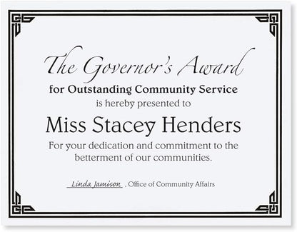 PaperDirect Black on White Classic Specialty Certificates, 8½ x11, Foil Accents - Image 2