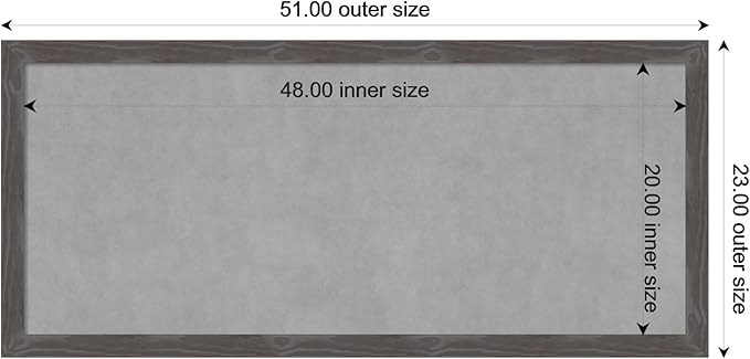 Amanti Art Grey Framed Magnetic Board 23x51 Oversize Vision Board - Image 4